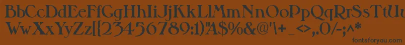 Valitblackssk-Schriftart – Schwarze Schriften auf braunem Hintergrund