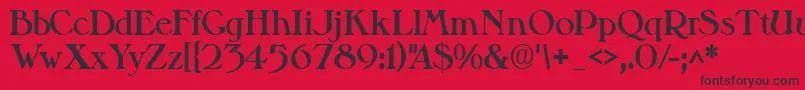 Valitblackssk Font – Black Fonts on Red Background