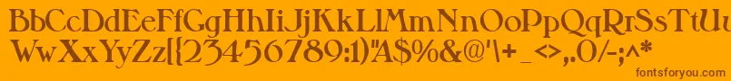 Valitblackssk Font – Brown Fonts on Orange Background