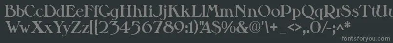 Valitblackssk-fontti – harmaat kirjasimet mustalla taustalla