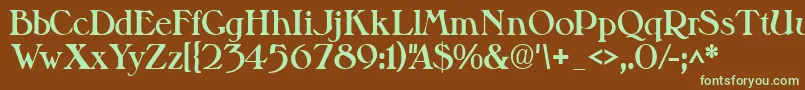 Valitblackssk Font – Green Fonts on Brown Background