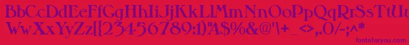 Шрифт Valitblackssk – фиолетовые шрифты на красном фоне