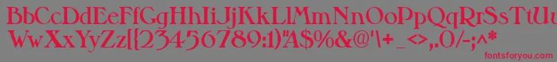 Valitblackssk Font – Red Fonts on Gray Background