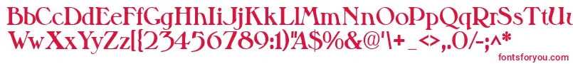 Valitblackssk-fontti – punaiset fontit