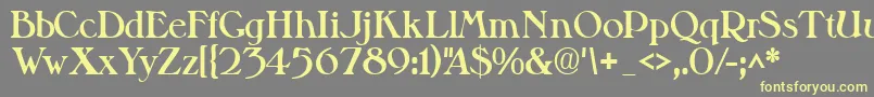 Czcionka Valitblackssk – żółte czcionki na szarym tle