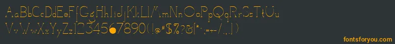 フォントCamelotRegular – 黒い背景にオレンジの文字