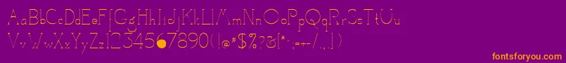 CamelotRegular Font – Orange Fonts on Purple Background