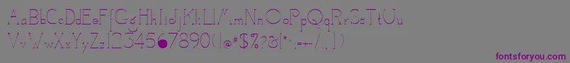 フォントCamelotRegular – 紫色のフォント、灰色の背景