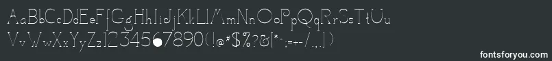 フォントCamelotRegular – 白い文字