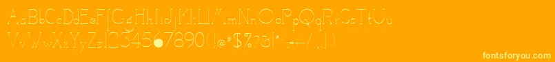 Czcionka CamelotRegular – żółte czcionki na pomarańczowym tle