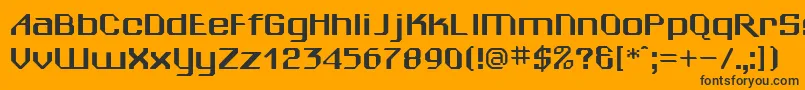 Cwsheila Font – Black Fonts on Orange Background