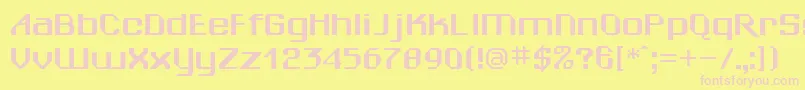 Cwsheila Font – Pink Fonts on Yellow Background