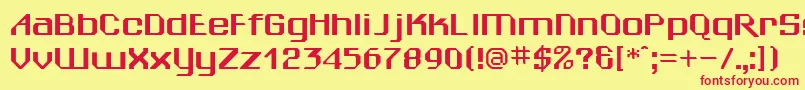 Cwsheila Font – Red Fonts on Yellow Background