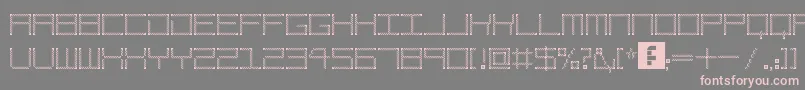 フォントAmayaTechnicalEtching – 灰色の背景にピンクのフォント