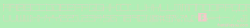 AmayaTechnicalEtching Font – Pink Fonts on Green Background