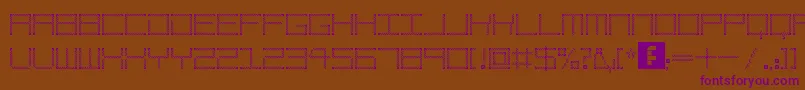 Шрифт AmayaTechnicalEtching – фиолетовые шрифты на коричневом фоне