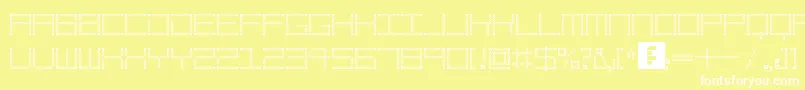 フォントAmayaTechnicalEtching – 黄色い背景に白い文字