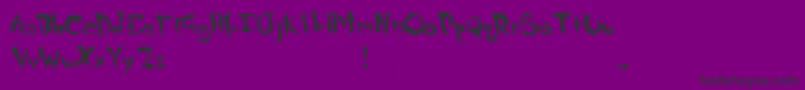 Шрифт Crappy – чёрные шрифты на фиолетовом фоне