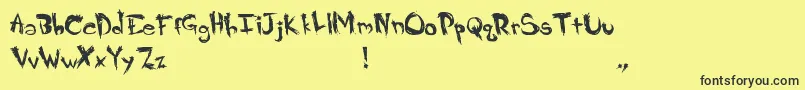 Crappy Font – Black Fonts on Yellow Background