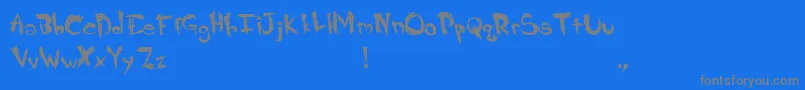 fuente Crappy – Fuentes Grises Sobre Fondo Azul