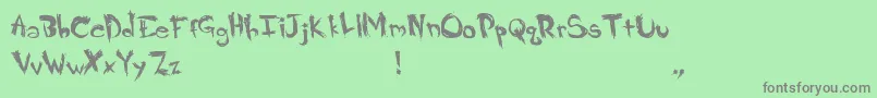 Crappy Font – Gray Fonts on Green Background