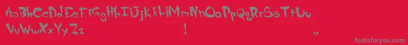 Czcionka Crappy – szare czcionki na czerwonym tle