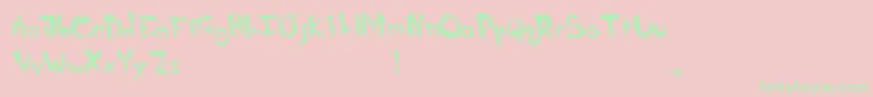 Crappy Font – Green Fonts on Pink Background