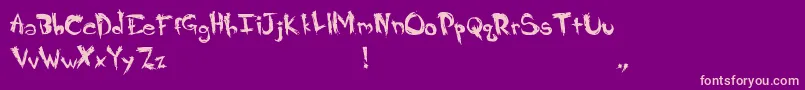 Crappy Font – Pink Fonts on Purple Background