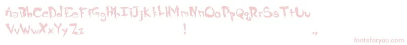 Crappy Font – Pink Fonts on White Background