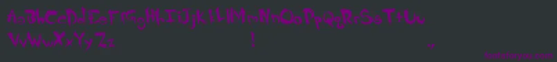 Шрифт Crappy – фиолетовые шрифты на чёрном фоне