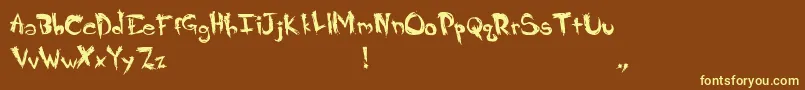 Crappy Font – Yellow Fonts on Brown Background