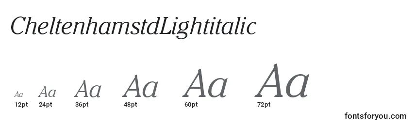 CheltenhamstdLightitalic Font Sizes