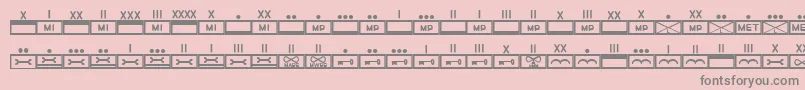 fuente EsriMilmod02 – Fuentes Grises Sobre Fondo Rosa