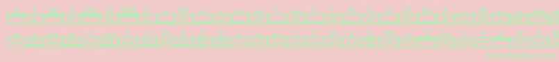 EsriMilmod02 Font – Green Fonts on Pink Background