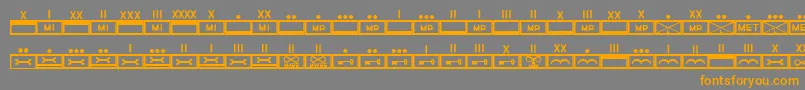 EsriMilmod02-Schriftart – Orangefarbene Schriften auf grauem Hintergrund