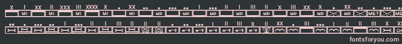 fuente EsriMilmod02 – Fuentes Rosadas Sobre Fondo Negro