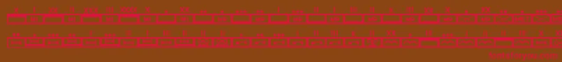 Шрифт EsriMilmod02 – красные шрифты на коричневом фоне