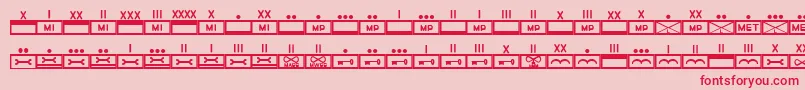 Шрифт EsriMilmod02 – красные шрифты на розовом фоне