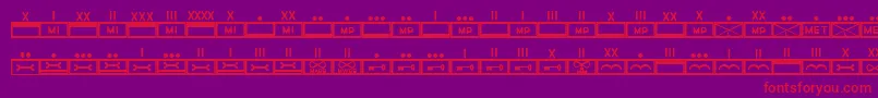 Шрифт EsriMilmod02 – красные шрифты на фиолетовом фоне