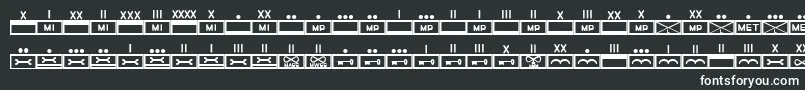 fuente EsriMilmod02 – Fuentes Blancas Sobre Fondo Negro