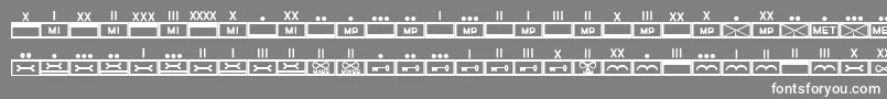 フォントEsriMilmod02 – 灰色の背景に白い文字