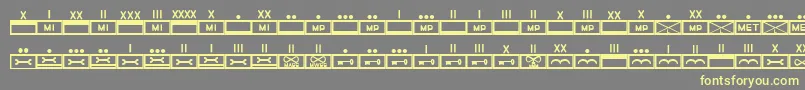 EsriMilmod02 Font – Yellow Fonts on Gray Background