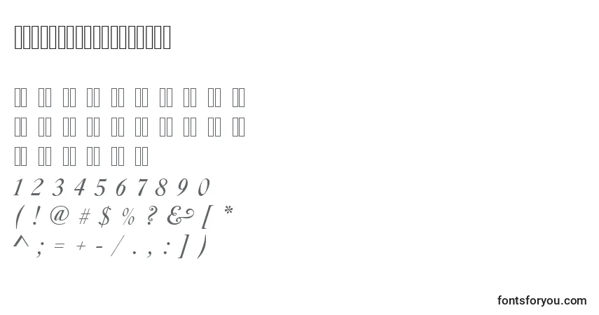 Шрифт CaslonswashcItalic – алфавит, цифры, специальные символы