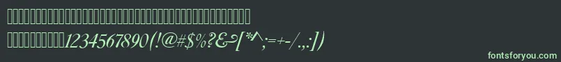 Шрифт CaslonswashcItalic – зелёные шрифты на чёрном фоне