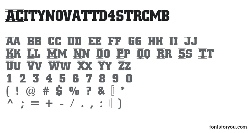 Schriftart ACitynovattd4strcmb – Alphabet, Zahlen, spezielle Symbole