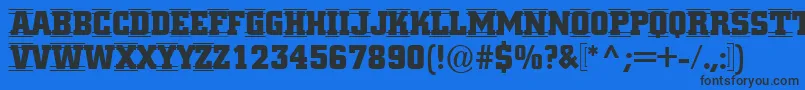 ACitynovattd4strcmb Font – Black Fonts on Blue Background