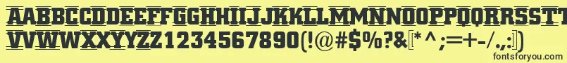 ACitynovattd4strcmb Font – Black Fonts on Yellow Background