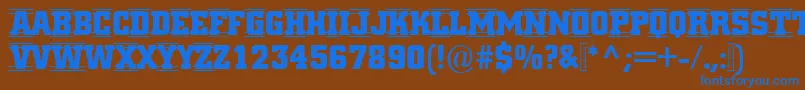 ACitynovattd4strcmb Font – Blue Fonts on Brown Background