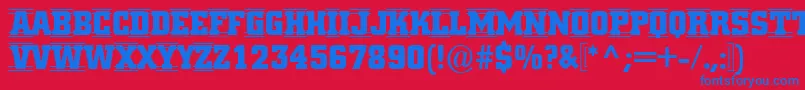ACitynovattd4strcmb Font – Blue Fonts on Red Background
