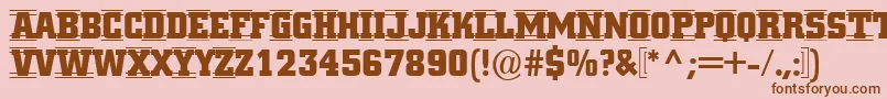 ACitynovattd4strcmb Font – Brown Fonts on Pink Background